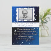 In Geheugen Rouw kaart Eskimo Spreekwoord sterren (Staand voorkant)