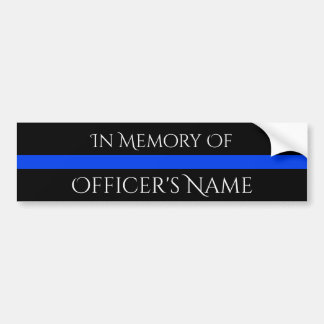 IN GEHEUGEN VAN DE FALLEN OFFICER THIN BLUE LINE S BUMPERSTICKER
