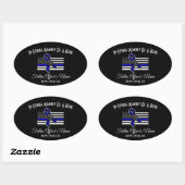 IN GEHEUGEN VAN FALLEN OFFICER OVAL BUMPERSTICKER OVALE STICKER (Vel)