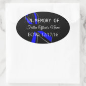 IN GEHEUGEN VAN FALLEN OFFICER OVAL BUMPERSTICKER OVALE STICKER (Tas)