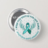 In geheugen van MG Warrior Awareness Ribbon Button (Voorkant /achterkant)
