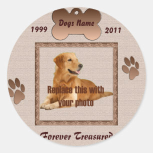 In Geheugen van Uw Hond Ronde Sticker