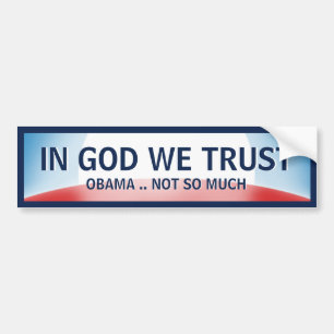 In God niet Obama Bumpersticker