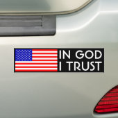 In God vertrouw ik Bumpersticker (Op auto)