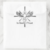 In God vertrouw ik Sticker (Tas)