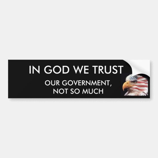 IN GOD VERTROUWEN WE BUMPERSTICKER (Voorkant)