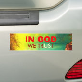 IN GOD VERTROUWEN WE Bumpersticker (Op auto)
