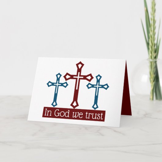 In God vertrouwen we, Crucifix Kaart (Voorkant)