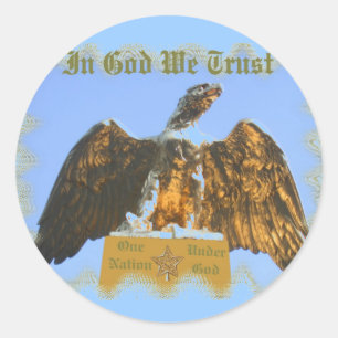 In God vertrouwen we Eagle Sticker