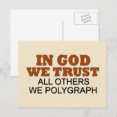 In God vertrouwen we Humor Briefkaart (Voorkant / Achterkant)