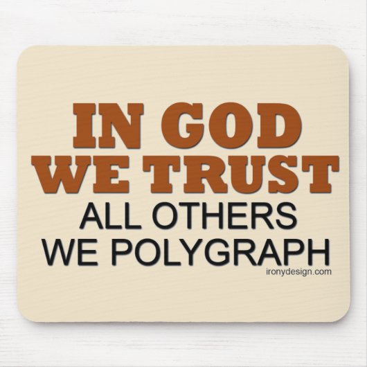 In God vertrouwen we Humor Muismat (Voorkant)