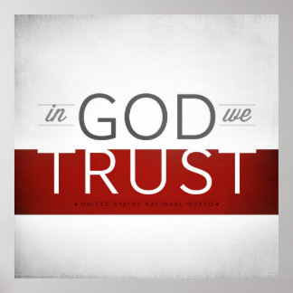 In God vertrouwen we me Poster