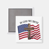 In God vertrouwen we met de Rugged Cross en de Ame Magneet (Voorkant / Achterkant)