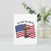 In God vertrouwen we met een robuust kruis en een Briefkaart (Staand voorkant)