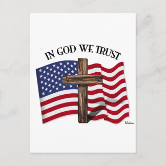 In God vertrouwen we met een robuust kruis en een Briefkaart
