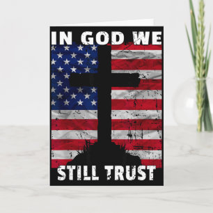In God vertrouwen we nog steeds Amerikaanse vlag U Kaart