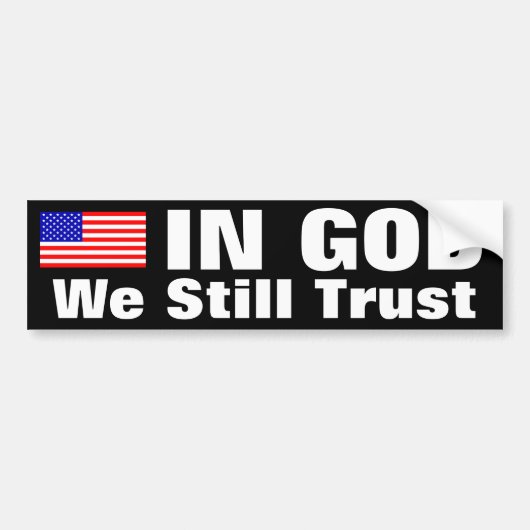In God vertrouwen we nog steeds Bumpersticker (Voorkant)