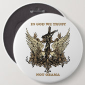 In God vertrouwen we Obama Ronde Button 6,0 Cm (Voorkant /achterkant)