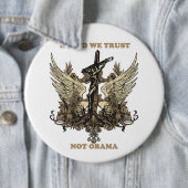 In God vertrouwen we Obama Ronde Button 6,0 Cm (In situ)