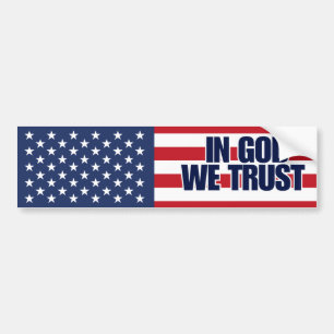 In GOD vertrouwen we op bumperstickers