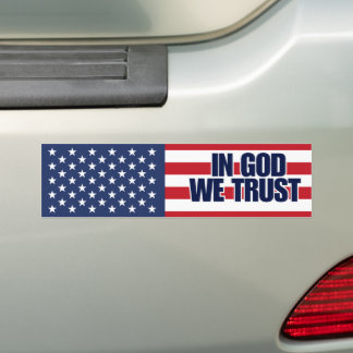 In GOD vertrouwen we op bumperstickers