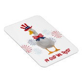 In God vertrouwen we Patriotic Duck Magneet (Rechterzijde)