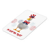 In God vertrouwen we Patriotic Duck Magneet (Linkerzijde)