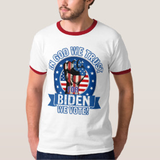 In God vertrouwen we, want voor Biden stemmen we - T-shirt