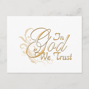 In God vertrouwen wij Briefkaart