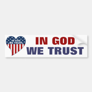 In God vertrouwen wij Bumpersticker