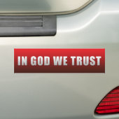 In God vertrouwen wij Bumpersticker (Op auto)