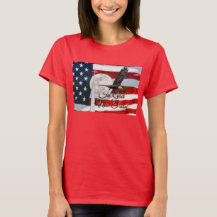 In God vertrouwen wij de T-shirt van de vrouw