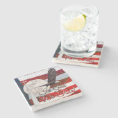 In God vertrouwen wij het Onderzetter van de Steen (Zijkant)