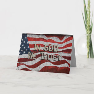 In God vertrouwen wij op de Amerikaanse vlag van R Kaart