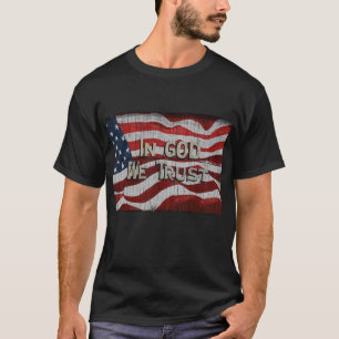 In God vertrouwen wij op de Amerikaanse vlag van R T-shirt