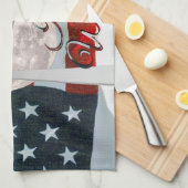 In God vertrouwen wij op keukenhanddoek (Quarter Fold)