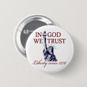 In God vertrouwen wij Ronde Button 5,7 Cm (Voorkant /achterkant)