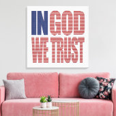 In God vertrouwen wij sterren en Stripes de VS Chr Canvas Afdruk (Insitu (Woonkamer))