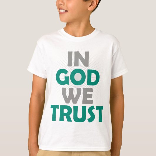 In God vertrouwen wij T-shirt (Voorkant)