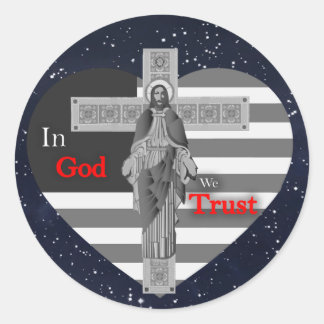 In God we Trust Ronde Sticker