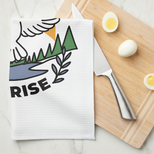 In Gods Geest staan wij op – geloof en vrijheid Theedoek (Quarter Fold)