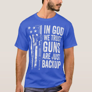 In godsnaam vertrouwen we dat Pistolen alleen back T-shirt