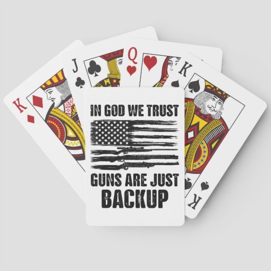 In godsnaam, we vertrouwen erop dat Pistolen Ameri Pokerkaarten (Achterkant)