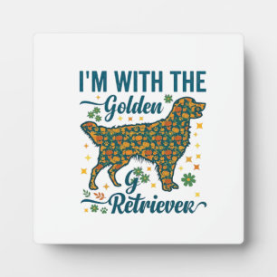 In Gouden Retriever Hond Halloween Pompoenen Blade Fotoplaat
