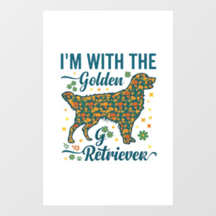 In Gouden Retriever Hond Halloween Pompoenen Blade Raamsticker
