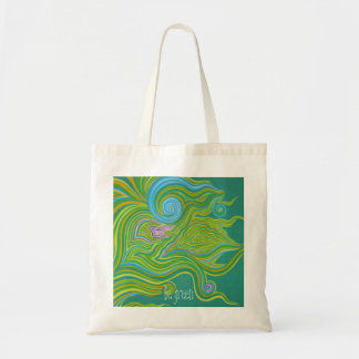 In groen tote bag