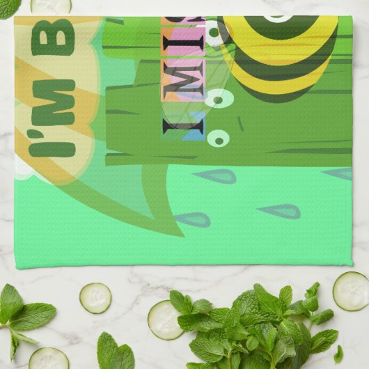 In grote lijnen mis ik je: Inspirerend tekst Theedoek (Gevouwen)