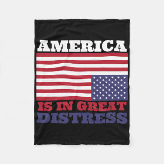 In grote nood ondersteboven American Flag United Fleece Deken