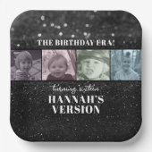 In haar verjaardag tijdperk foto tijdperken verjaa papieren bordje (Voorkant)