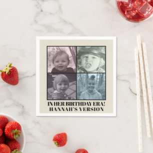 In haar verjaardag tijdperk foto tijdperken verjaa servet